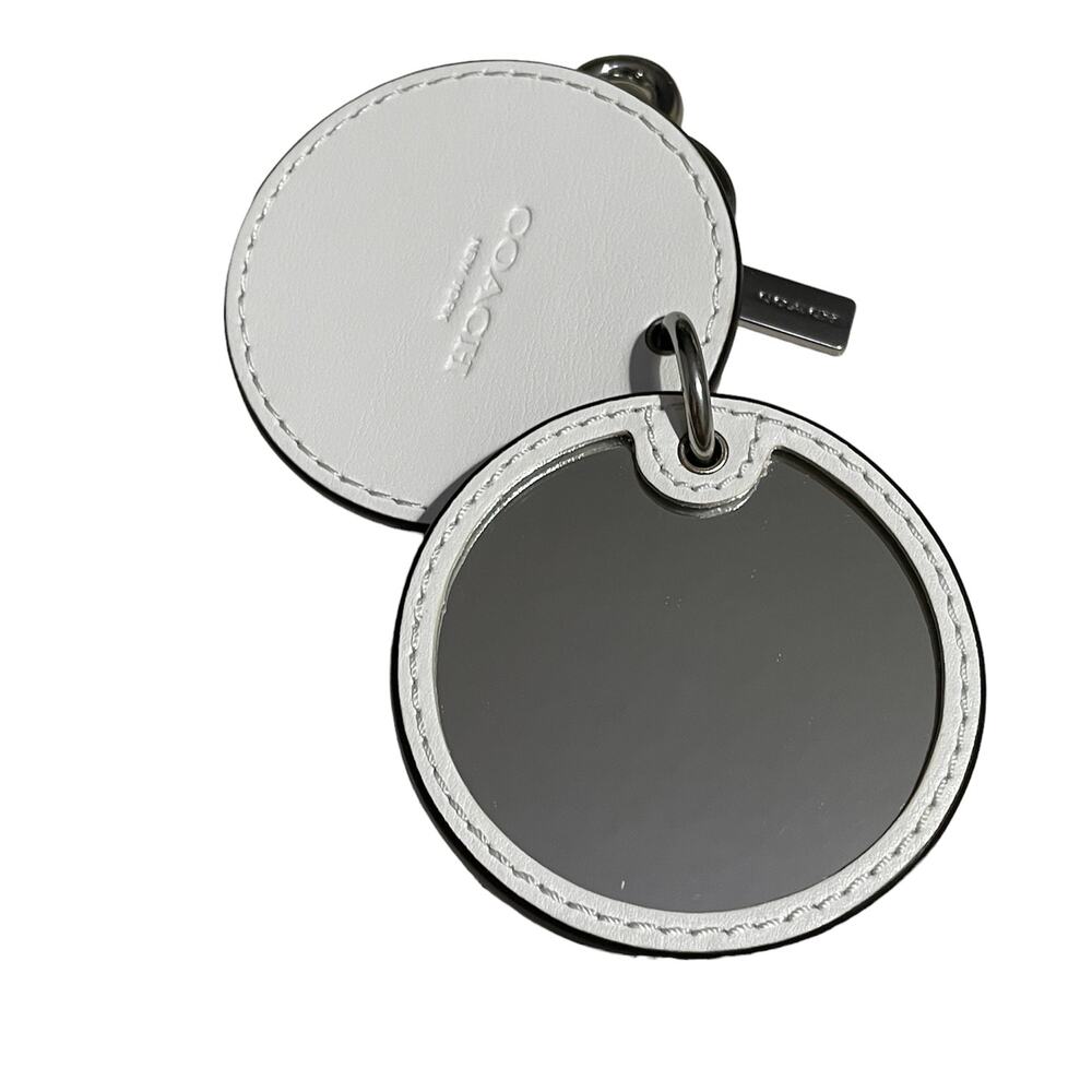 Coach Mirror Bag Charm Mirror Bag Charm In Signature Canvas With Train - Picture 2 of 3